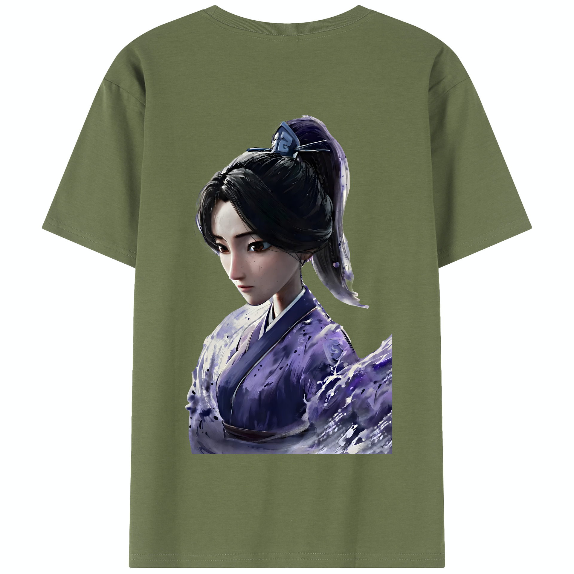 （画像用） Ne Zha 2 ナタ 魔童の大暴れ 綿100％半袖Tシャツ（背面プリント）